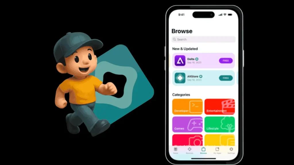 Download Stumble Guys Mod Apk for iOS (Free IPA, Skins & No Ads) 5 Alt-Store iOS application logo and interface screenshot