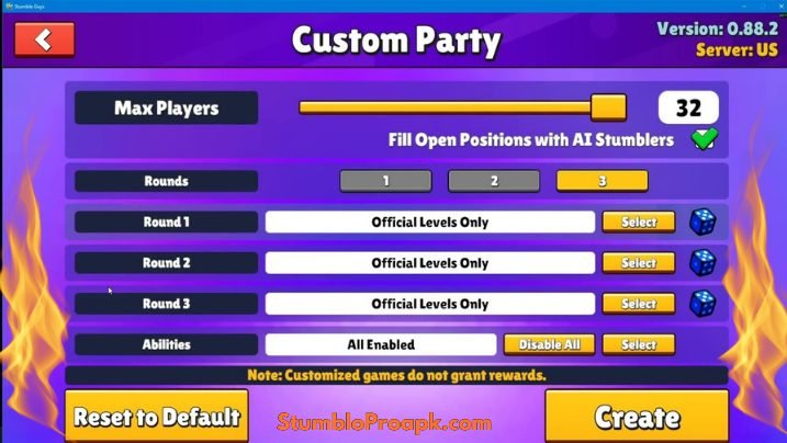 Custom Room Settings