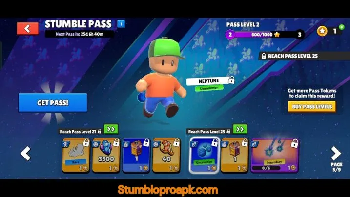Stumble Guys Mod Apk Space Theme