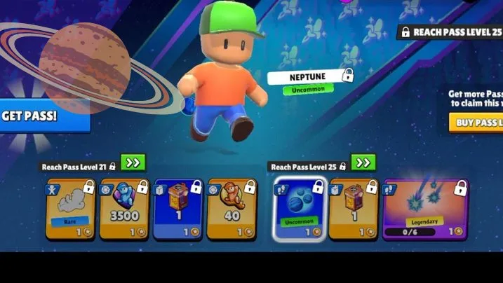 Space-themed gameplay experience in Stumble Guys featuring futuristic maps