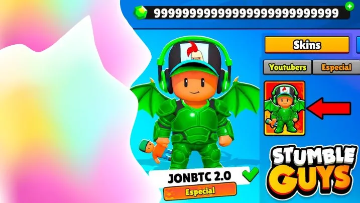 Stumble Guys Jonbtc 2.0 gems and rewards details